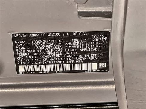 Certified 2026 Honda HR-V Sport image 22