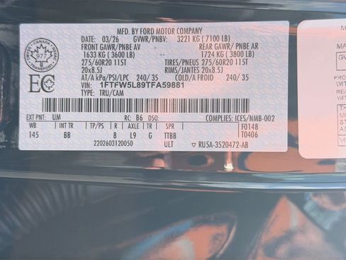Used 2026 Ford F150 Lariat w/ Equipment Group 502A High AWD/4WD image 37