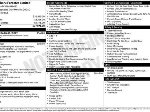 Used 2022 Subaru Forester Limited w/ Popular Package #2 image 15