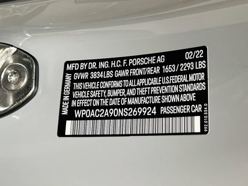 Certified 2022 Porsche 911 GT3 RWD image 33
