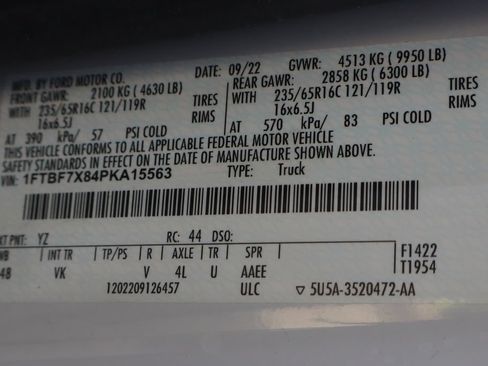 Used 2023 Ford Transit 350 148 High Roof Extended w/ Fleet Safety Package RWD image 45