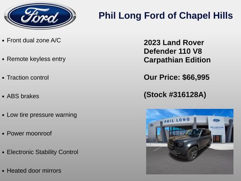 Used 2023 Land Rover Defender 110 Carpathian Edition AWD/4WD image 8