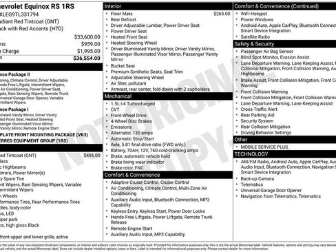 New 2026 Chevrolet Equinox RS image 23