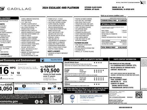 Used 2024 Cadillac Escalade Premium Luxury Platinum AWD/4WD image 4