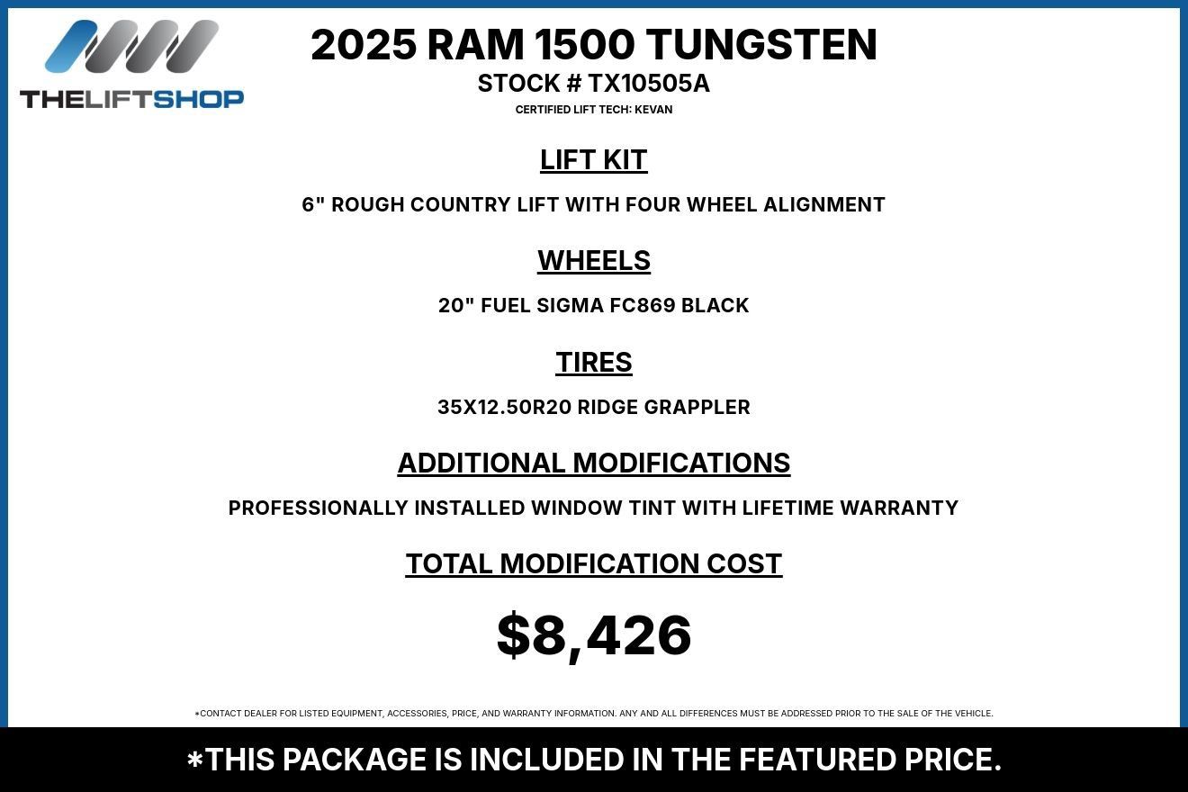 Used 2025 RAM 1500 Tungsten w/ Trailer Tow Group AWD/4WD image 2