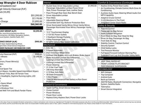 Used 2024 Jeep Wrangler Unlimited Rubicon w/ Technology Group AWD/4WD image 12