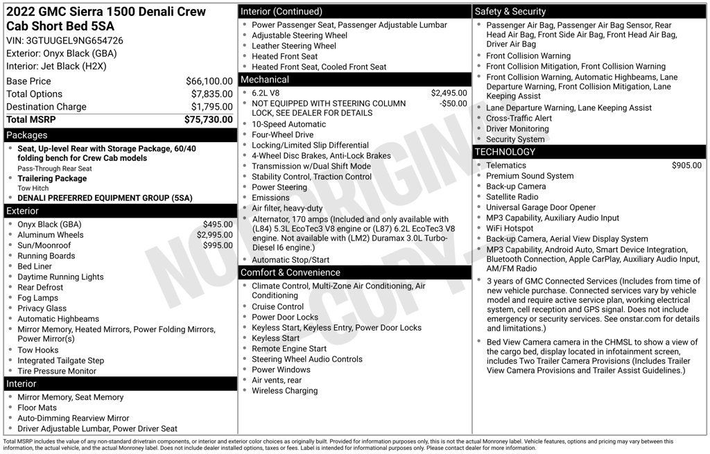 Certified 2022 GMC Sierra 1500 Denali AWD/4WD image 2