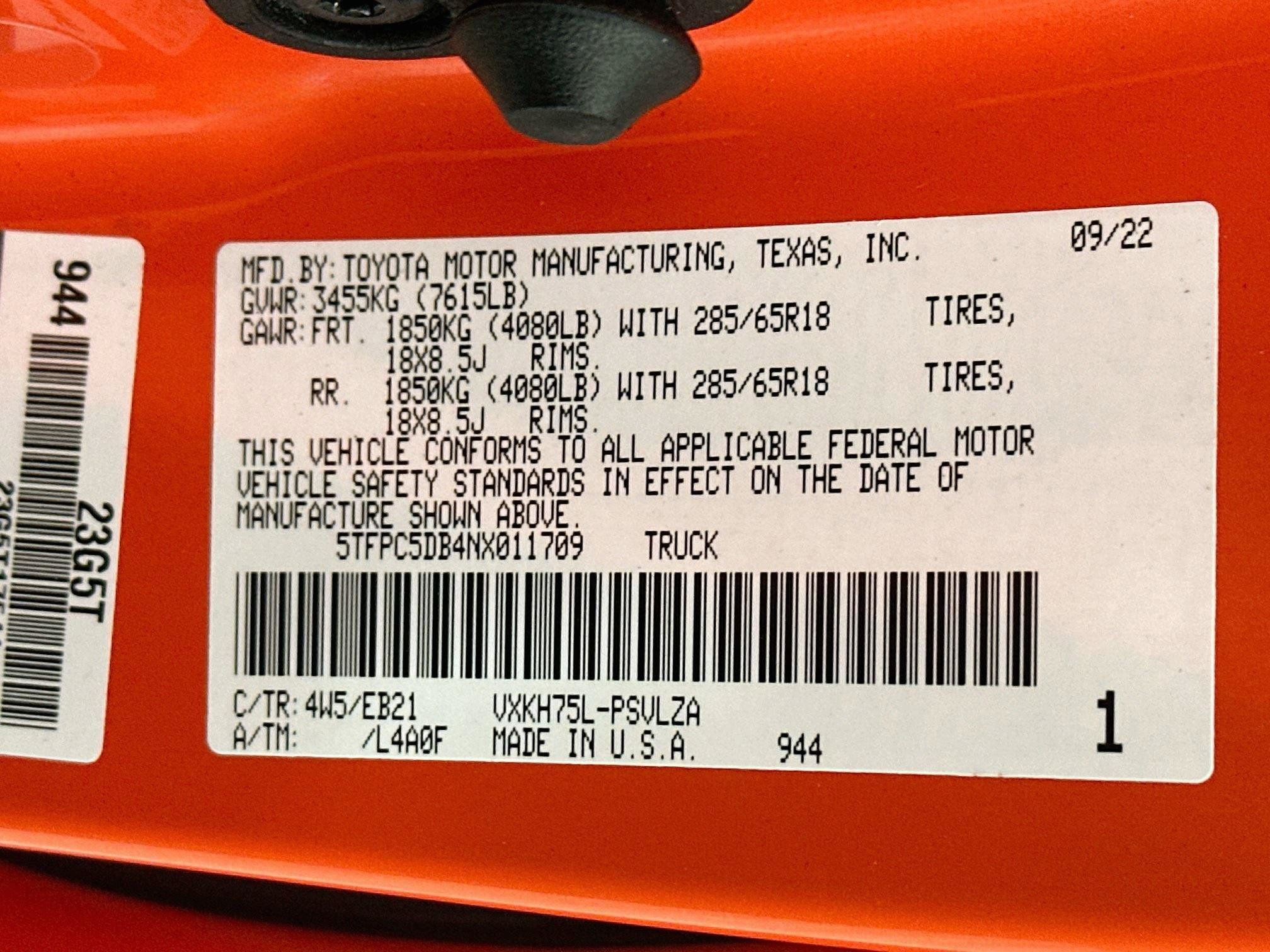 Certified 2022 Toyota Tundra TRD Pro AWD/4WD image 30