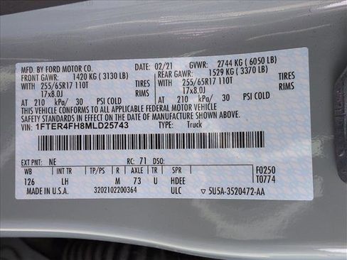 Used 2021 Ford Ranger XLT w/ Equipment Group 301A Mid image 24