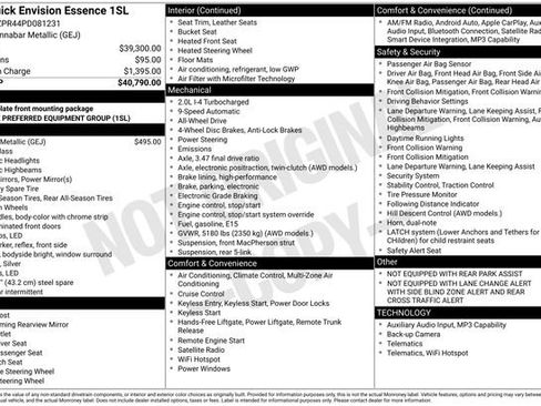 Certified 2023 Buick Envision Essence AWD/4WD image 29