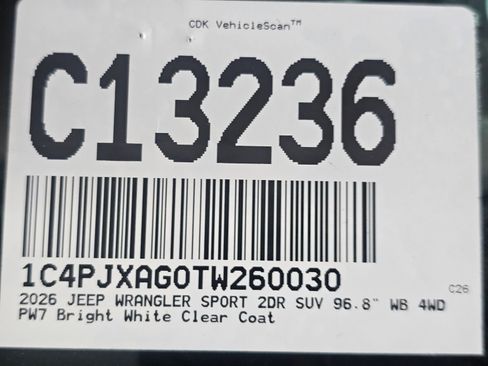 New 2026 Jeep Wrangler Sport AWD/4WD image 11