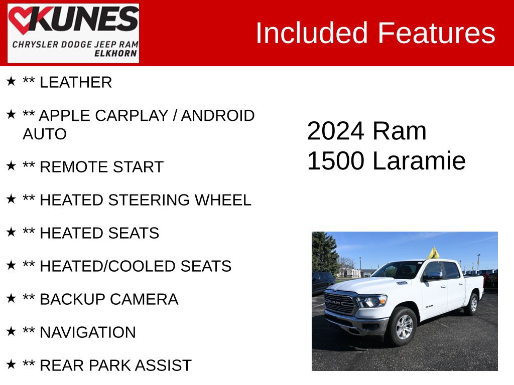 Used 2024 RAM 1500 Laramie AWD/4WD image 3