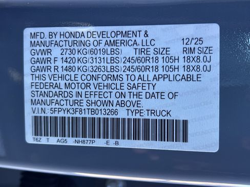 New 2026 Honda Ridgeline Black Edition image 36