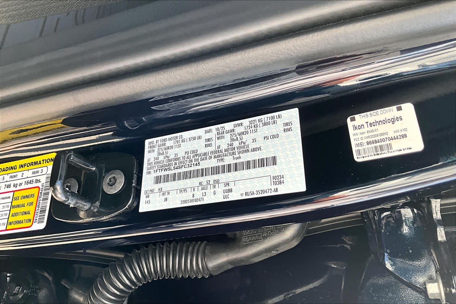 Used 2025 Ford F150 Lariat w/ Equipment Group 502A High AWD/4WD image 33