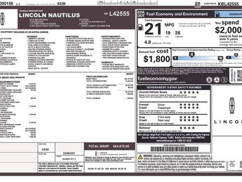 Used 2019 Lincoln Nautilus Reserve w/ Ultimate Package AWD/4WD image 3