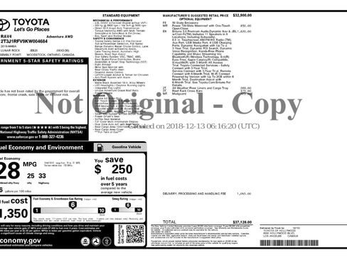 Used 2019 Toyota RAV4 Adventure w/ All Weather Liner Package image 53