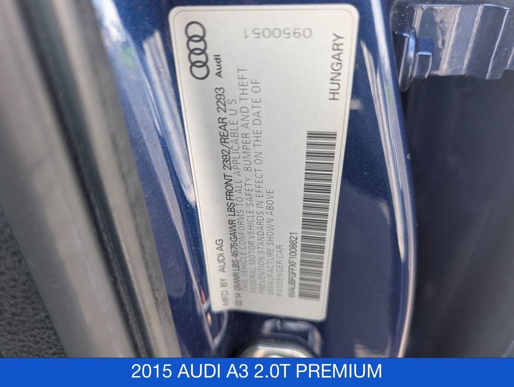 Used 2015 Audi A3 2.0T Premium w/ Audi MMI Navigation Plus AWD/4WD image 32