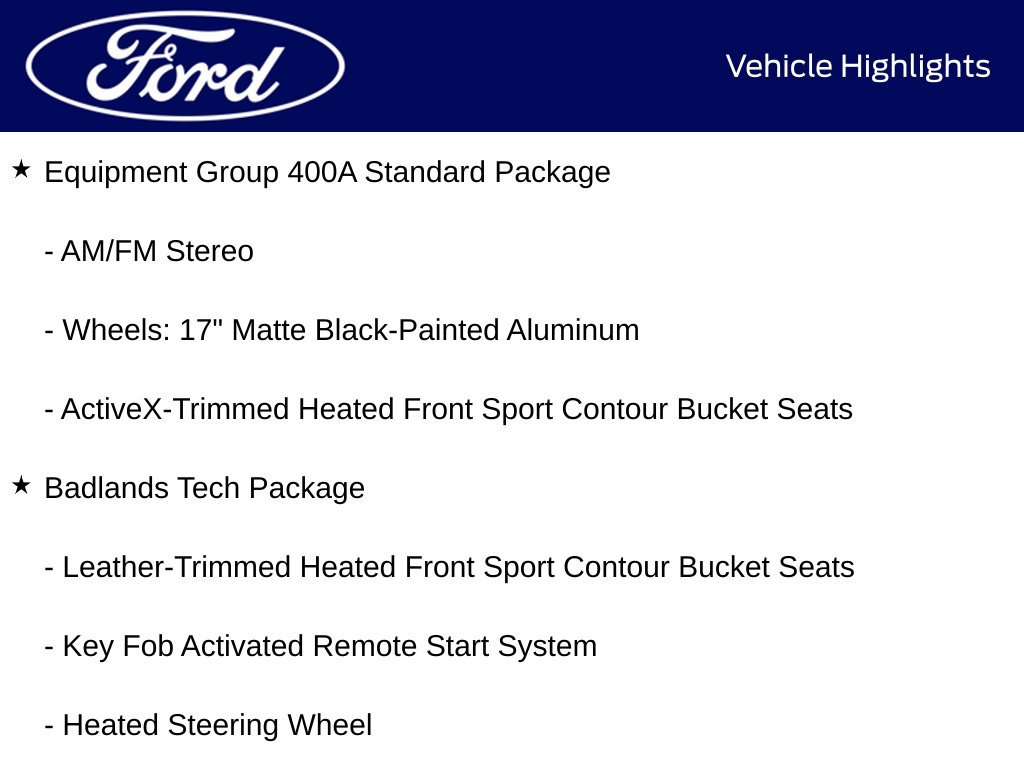 New 2026 Ford Bronco Sport Badlands w/ Badlands Tech Package AWD/4WD image 5