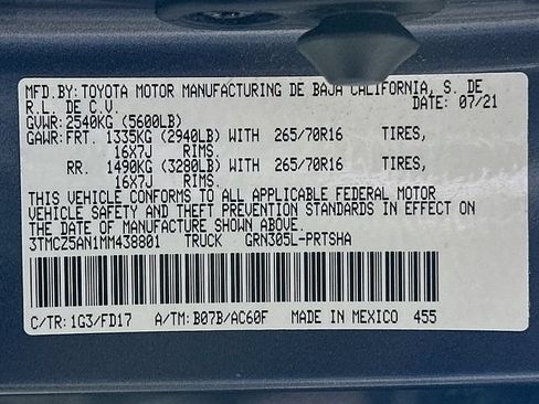 Used 2021 Toyota Tacoma TRD Off-Road AWD/4WD image 32