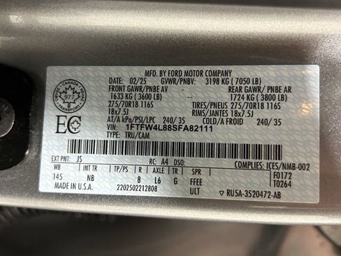 Certified 2025 Ford F150 Tremor w/ Equipment Group 402A High AWD/4WD image 31