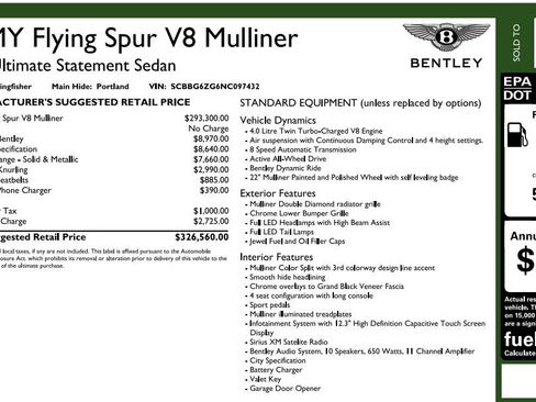 Used 2022 Bentley Flying Spur V8 AWD/4WD image 8