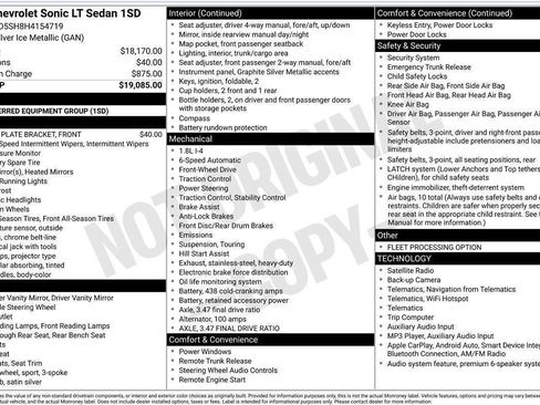 Used 2017 Chevrolet Sonic LT FWD image 2