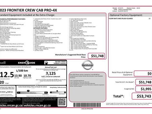 Used 2023 Nissan Frontier PRO-4X AWD/4WD image 48