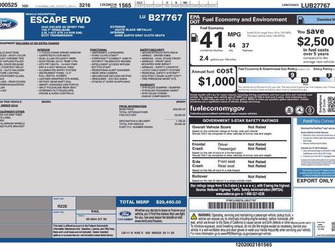 Used 2020 Ford Escape SE Sport FWD image 31