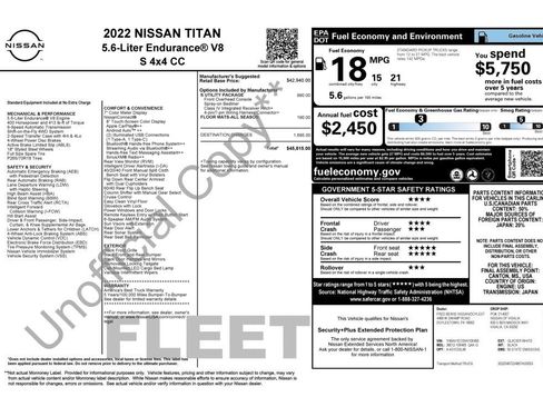 Used 2022 Nissan Titan S w/ S Utility Package image 4