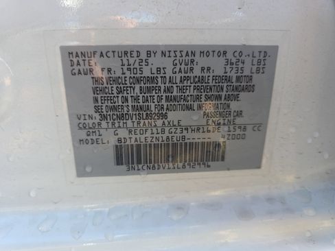 Certified 2025 Nissan Versa S w/ Trunk Package FWD image 32