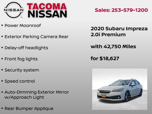 Used 2020 Subaru Impreza Premium w/ Popular Package #2 image 18