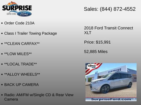 Used 2018 Ford Transit Connect XLT FWD image 6