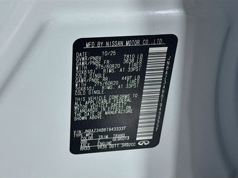 Used 2026 INFINITI QX80 Pure w/ Cargo Package image 44