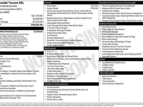 Certified 2024 Hyundai Tucson SEL w/ Convenience Package AWD/4WD image 37