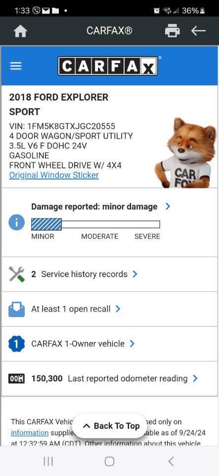 Used 2018 Ford Explorer Sport w/ Equipment Group 401A AWD/4WD image 54