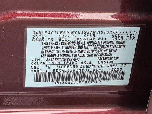 Used 2023 Nissan Sentra SV w/ Trunk Package FWD image 28
