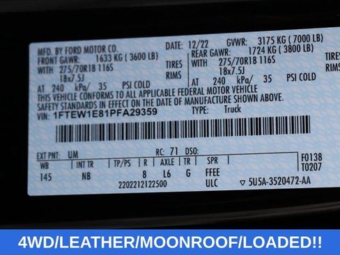 Used 2023 Ford F150 Tremor w/ Equipment Group 402A High image 31