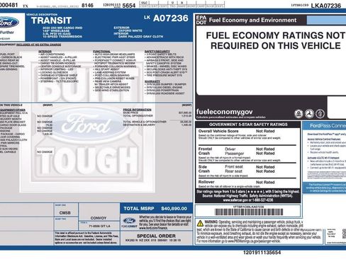 Used 2020 Ford Transit 250 Base w/ Interior Upgrade Package image 5