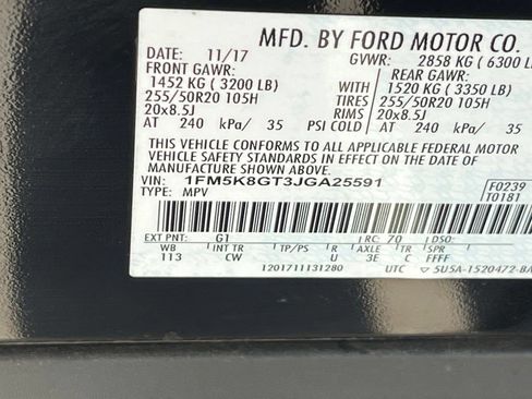 Used 2018 Ford Explorer Sport w/ Equipment Group 401A AWD/4WD image 27