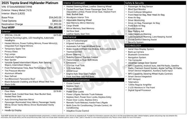 Certified 2025 Toyota Grand Highlander AWD image 2