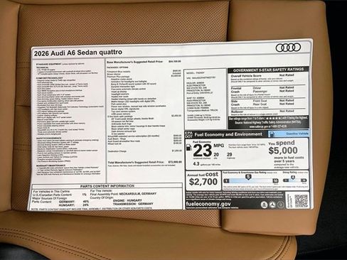 New 2026 Audi A6 Premium Plus image 15