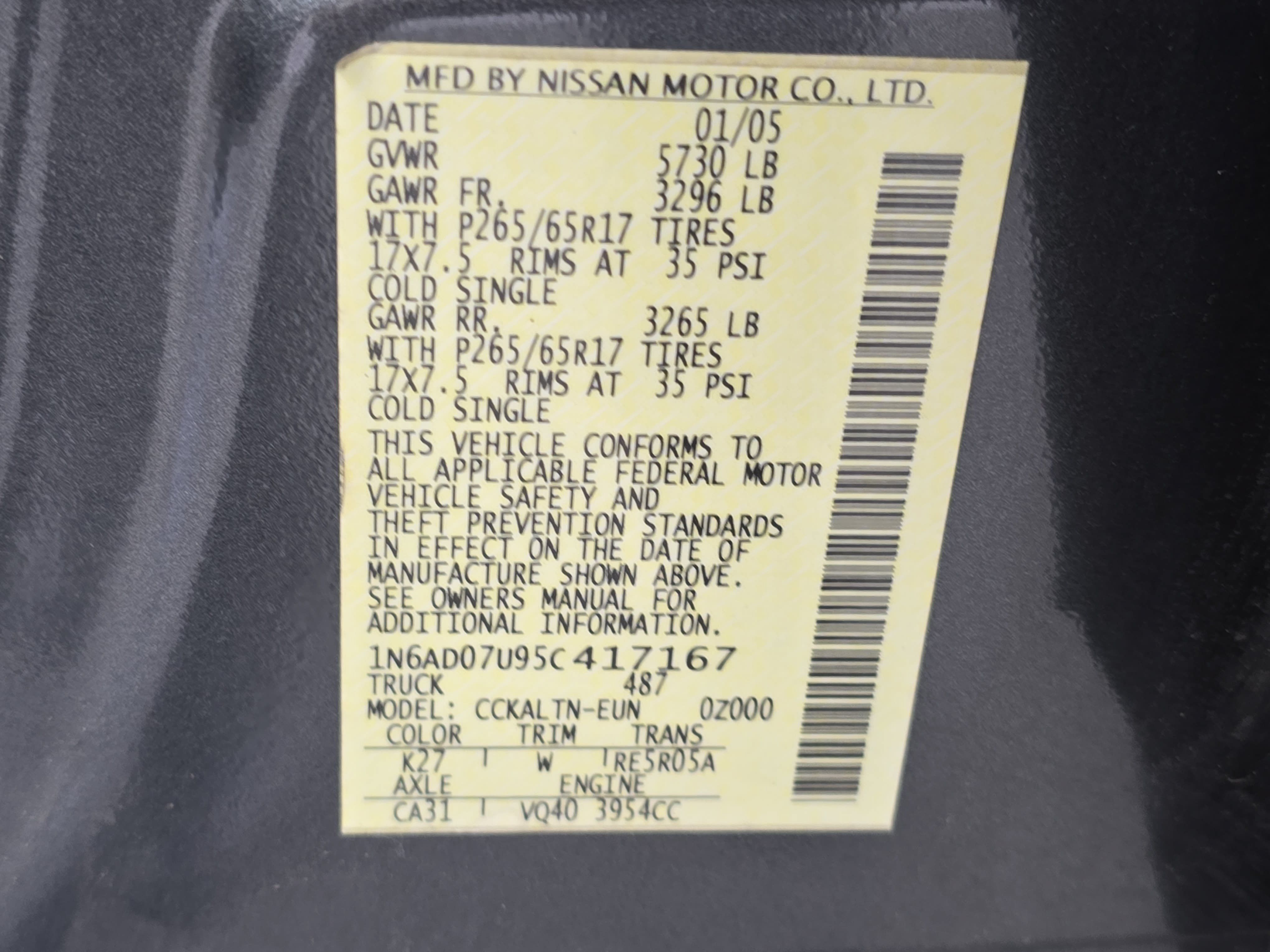 Used 2005 Nissan Frontier LE w/ (X01) Leather Pkg RWD image 32