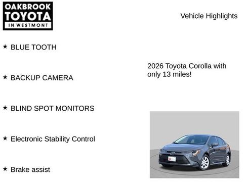 Certified 2026 Toyota Corolla LE FWD image 6