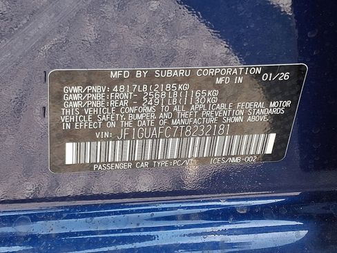 New 2026 Subaru Impreza 2.0i Sport AWD/4WD image 12