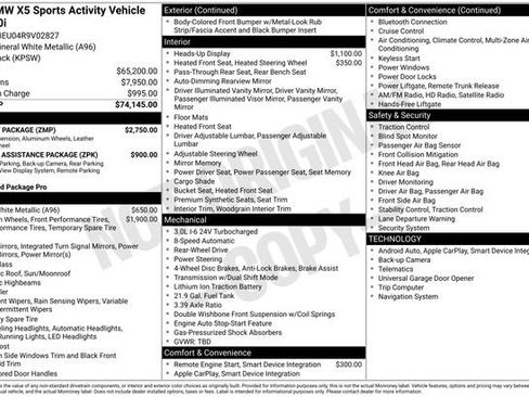 Used 2024 BMW X5 sDrive40i w/ M Sport Package RWD image 11