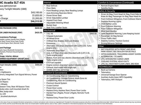 Certified 2023 GMC Acadia SLT w/ Trailering Package AWD/4WD image 43