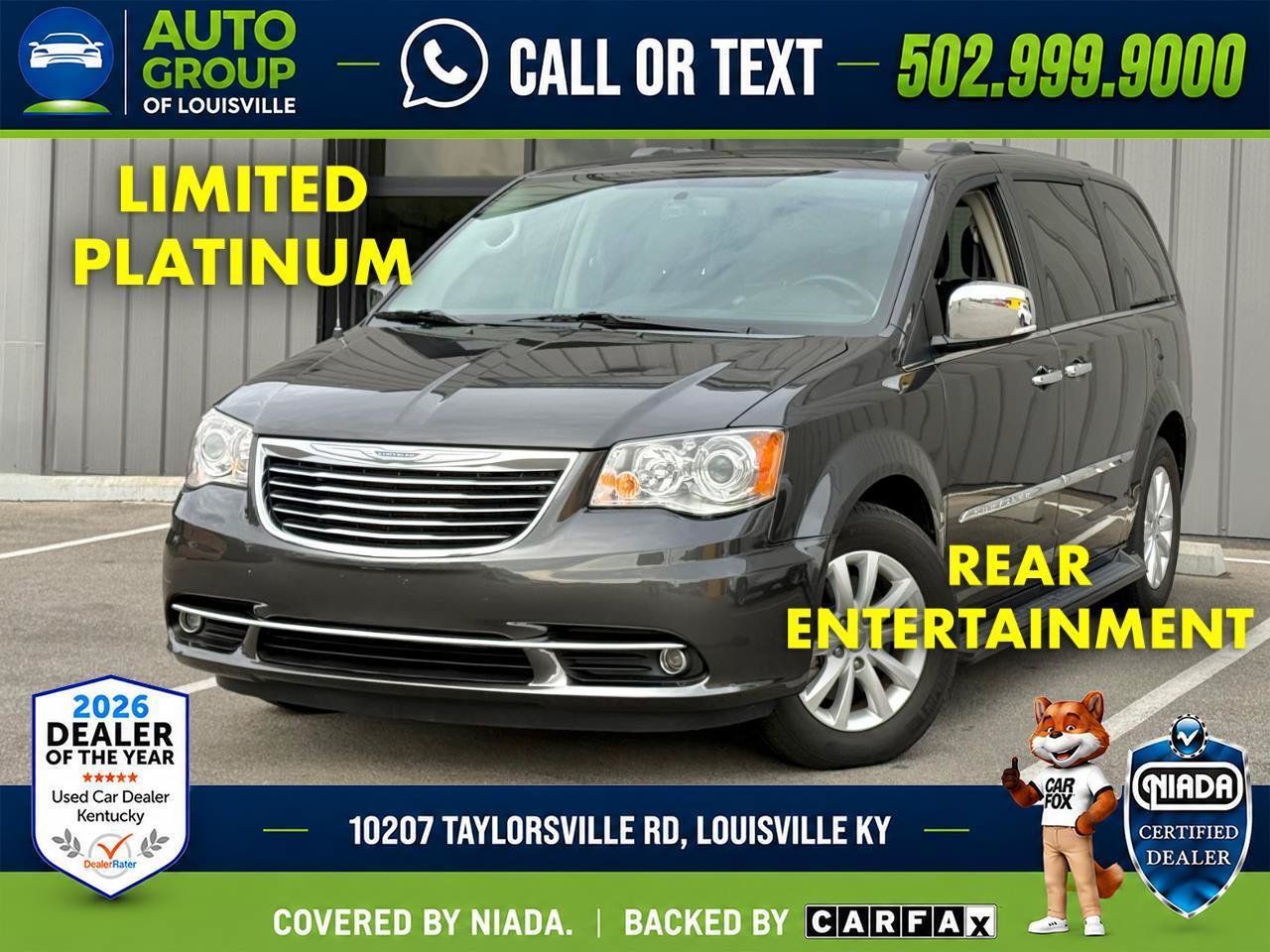Used 2016 Chrysler Town & Country Limited Platinum w/ Trailer Tow Group FWD image 1