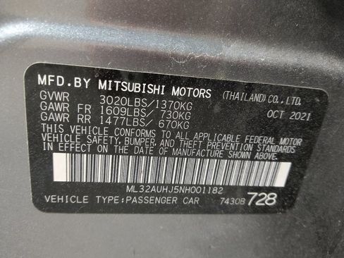 Used 2022 Mitsubishi Mirage LE FWD image 33