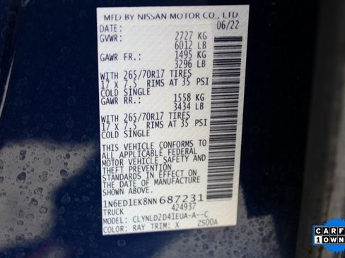 Used 2022 Nissan Frontier PRO-4X w/ Technology Package image 41