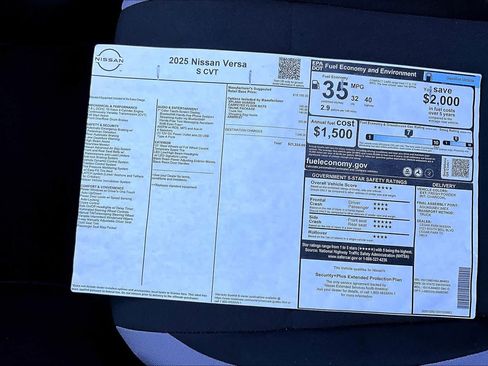 New 2025 Nissan Versa S image 21